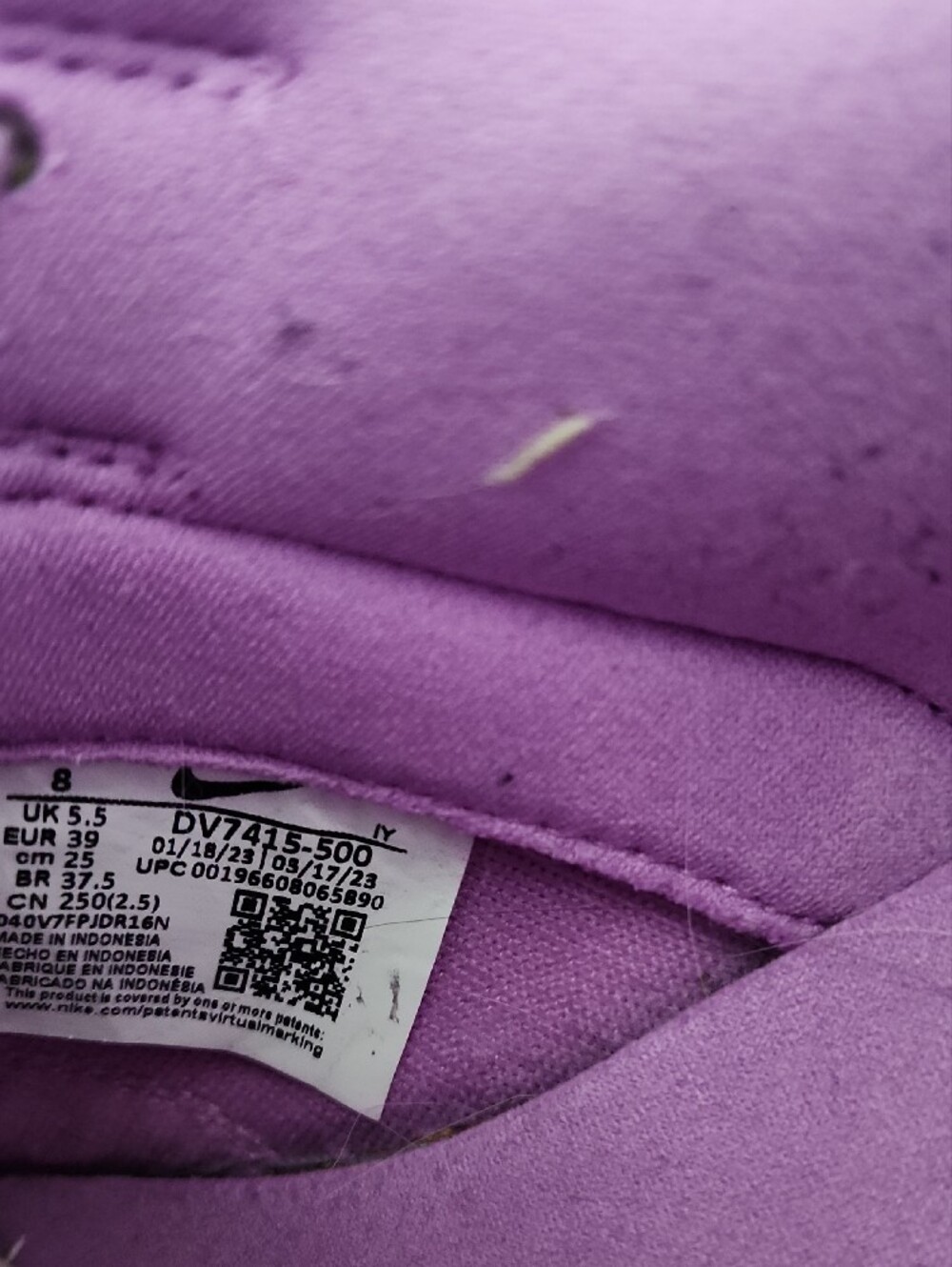 Nike Women's‎ Dunk Low PRM "Rush Fuchsia" DV74515‑500 Sneakers Size 8 Nubuck - Picture 6 of 6